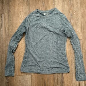 Figs Women's Sage Green Cropped Long Sleeve Underscrub